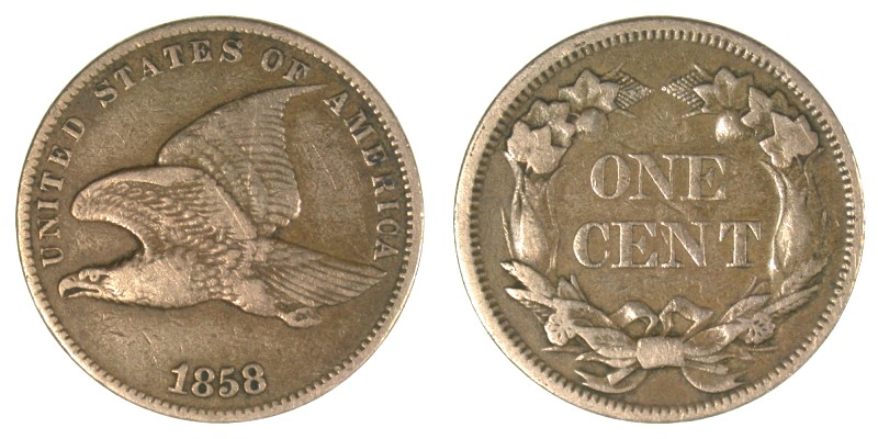 1858 Small letters, VF-30