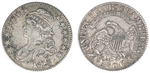 1828 O.117, Sq2, sm 8's, lg ltrs, EF-40