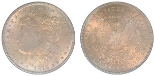 1878 7 over 8 tail feathers, NGC MS-63